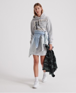 Superdry Oversized Scandi Hooded Női Ruhák Szürke | TNIQO6501